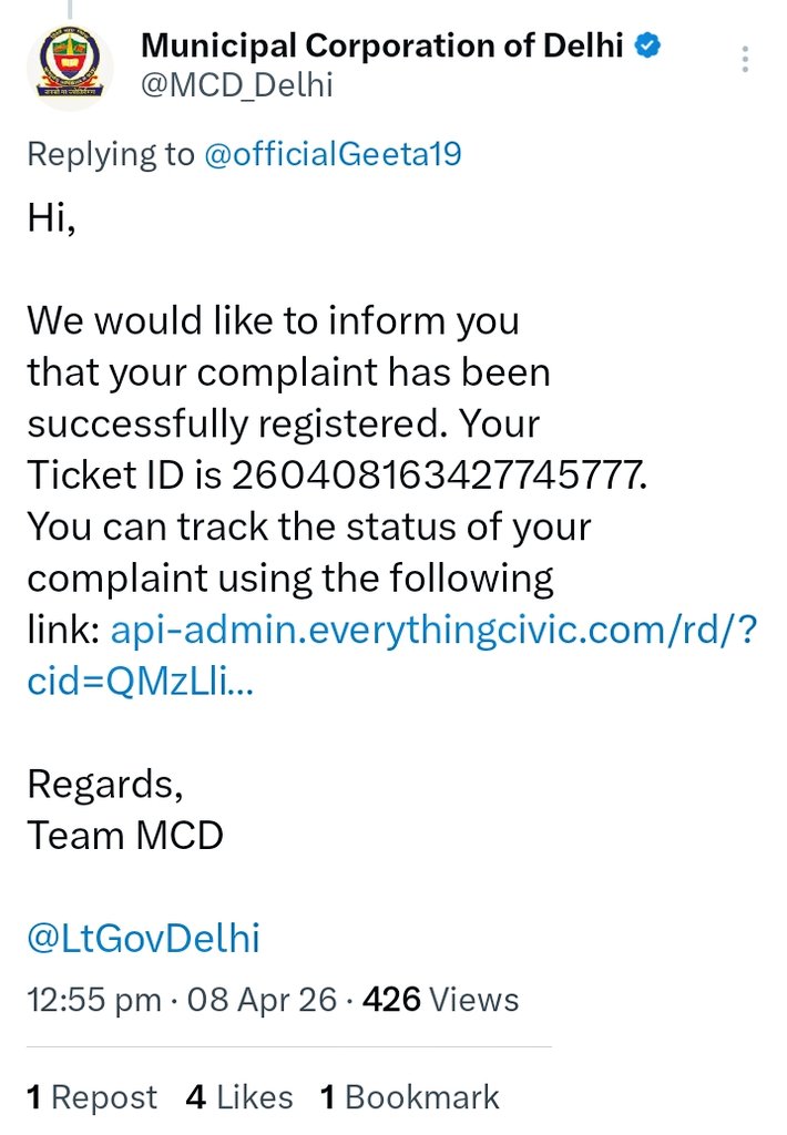📢 चार दिन की चांदनी, फिर अंधेरी रात!
  जनता त्रस्त 😓, कामचोर अधिकारी मस्त 😴

📄बिना उचित रेफरेंस/कंप्लेंट नंबर 
                      — पारदर्शिता-जवाबदेही कैसी?

📄 हर शिकायत का उचित रेफरेंस/कंप्लेंट नंबर के साथ पंजीकरण ही असली पारदर्शिता और जवाबदेही की पहली और सबसे