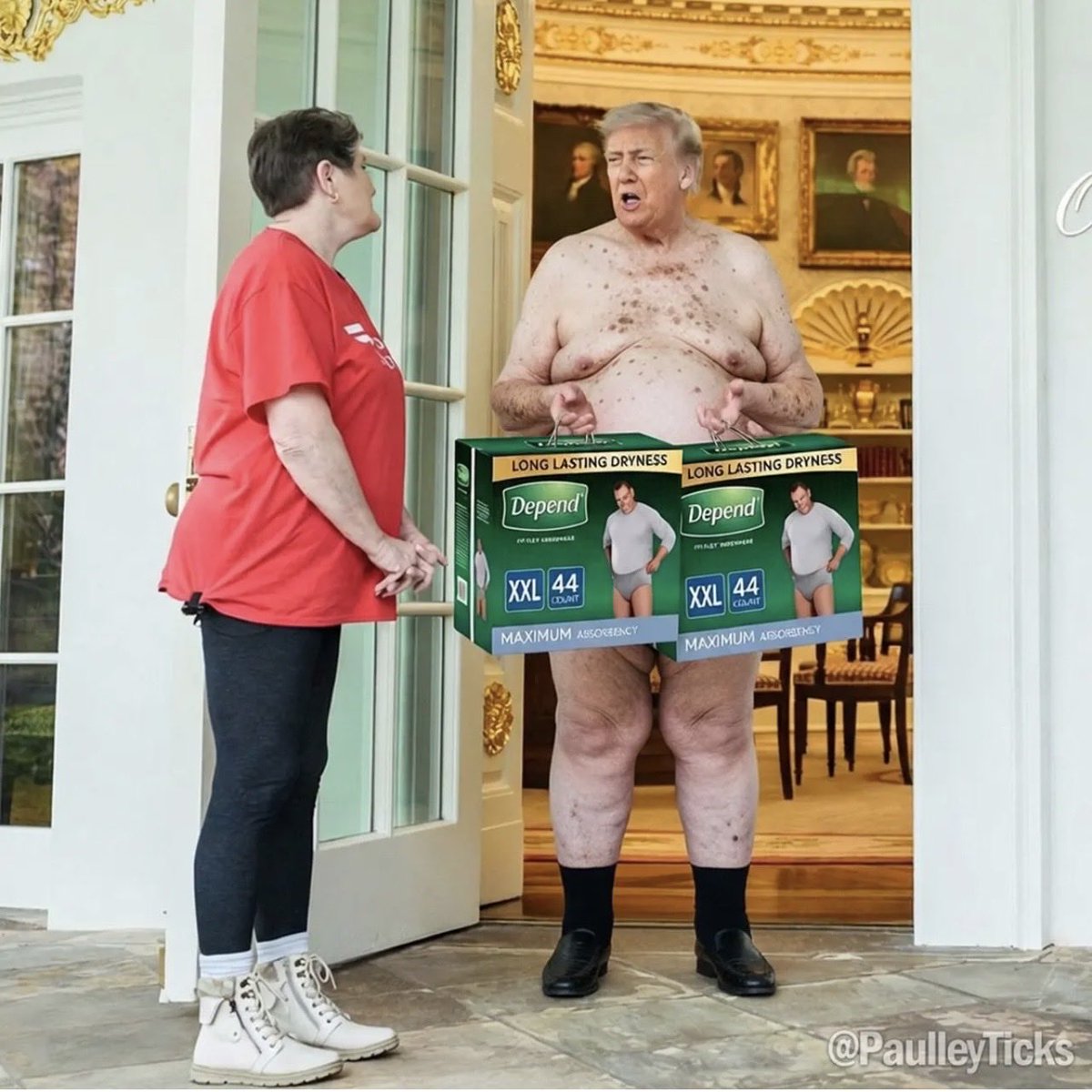 HannieOkello's tweet photo. @realDonaldTrump DoorDash 5XL PullUps 💩💩💩 https://t.co/mArlgQ1g3p