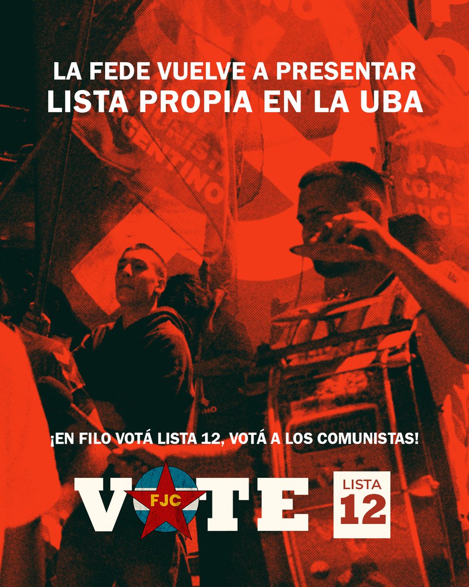 Despues de muchos años hay lista Comunista en la UBA, desde La Fede Filo nos vamos a presentar de forma independiente del rectorado, del gobierno y los negociados de los aparatos burocraticos.