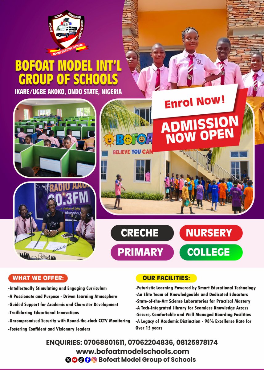 bofoat's tweet photo. Give your child the experience of premium schooling in the 2026/2027 academic session.

#bofoat https://t.co/mqkLpe6gGV
