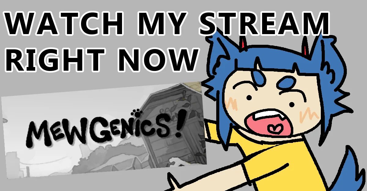 bonnsby's tweet photo. WATCH MY STREAM RIGHT NOW!!  
We're playing Mewgenics!
vvvvv https://t.co/y6r39aIpjZ