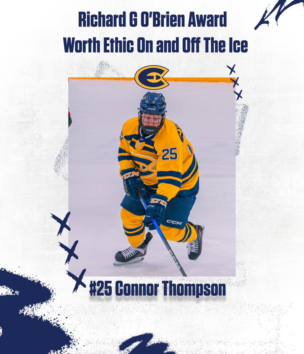 UWECHockey's tweet photo. Congratulations to Connor Thompson on receiving the Richard G OโBrien Award for work ethic on and off the ice! ๐ #earnit | #blugolds ๐ก๐ต https://t.co/40wBBK7BKX