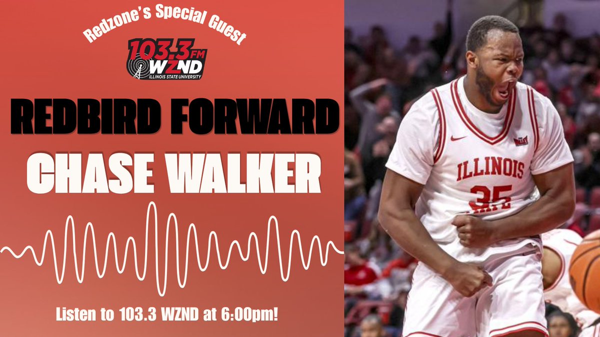 WZNDsports's tweet photo. GUEST INCOMING: Redbirds MBB Chase Walker will make an appearance on Redzone today! Listen for a discussion about his senior year return + NBA Playoff action 🏀 https://t.co/LRYpdVn65s