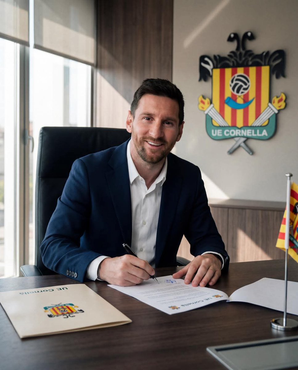 Woodofficial23's tweet photo. 🚨Lionel Messi va RACHETER LE CLUB ESPAGNOL de l'UE CORNELLÀ
​Le club évolue actuellement en troisième division espagnole. 👔
​Messi détiendra 100 % du club, basé en Catalogne. Il investit ainsi dans un club de football pour l'avenir avec une vision totalement neuve. 
#leomessi https://t.co/8vQd8ikL44