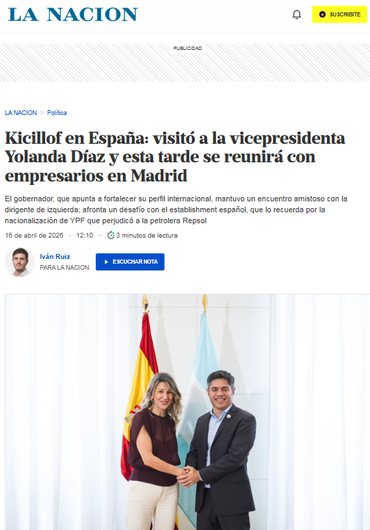 Así está la provincia de Buenos Aires. Kicillof está en España.