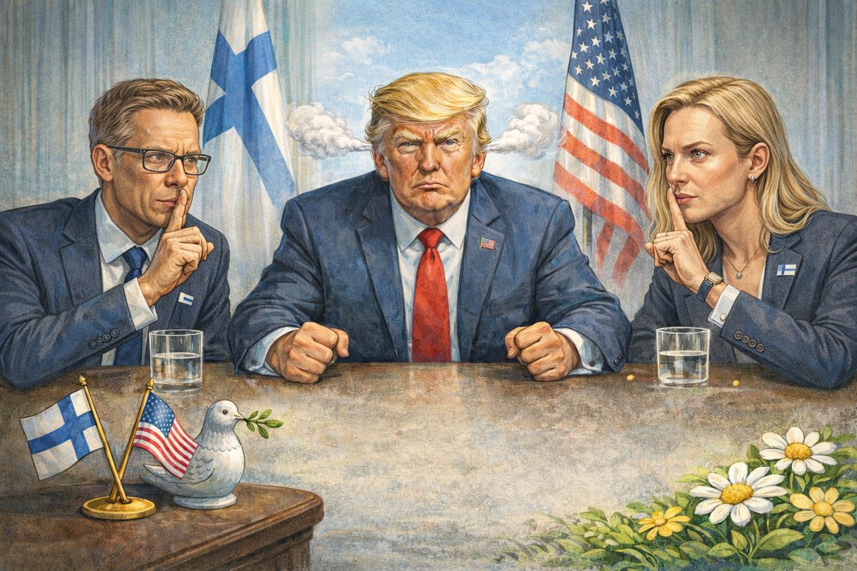 somevaari's tweet image. Kun vaikutusvaltainen ystävä alkaa käyttäytyä arvaamattomasti, sanat valitaan tarkkaan. Suomi tasapainoilee suhteessa USA:han ja Trumpiin: suora totuus vai varovainen diplomatia? Kaikki ymmärtävät panokset, eikä kukaan halua suututtaa. #Trump #suomi #usa #turpo