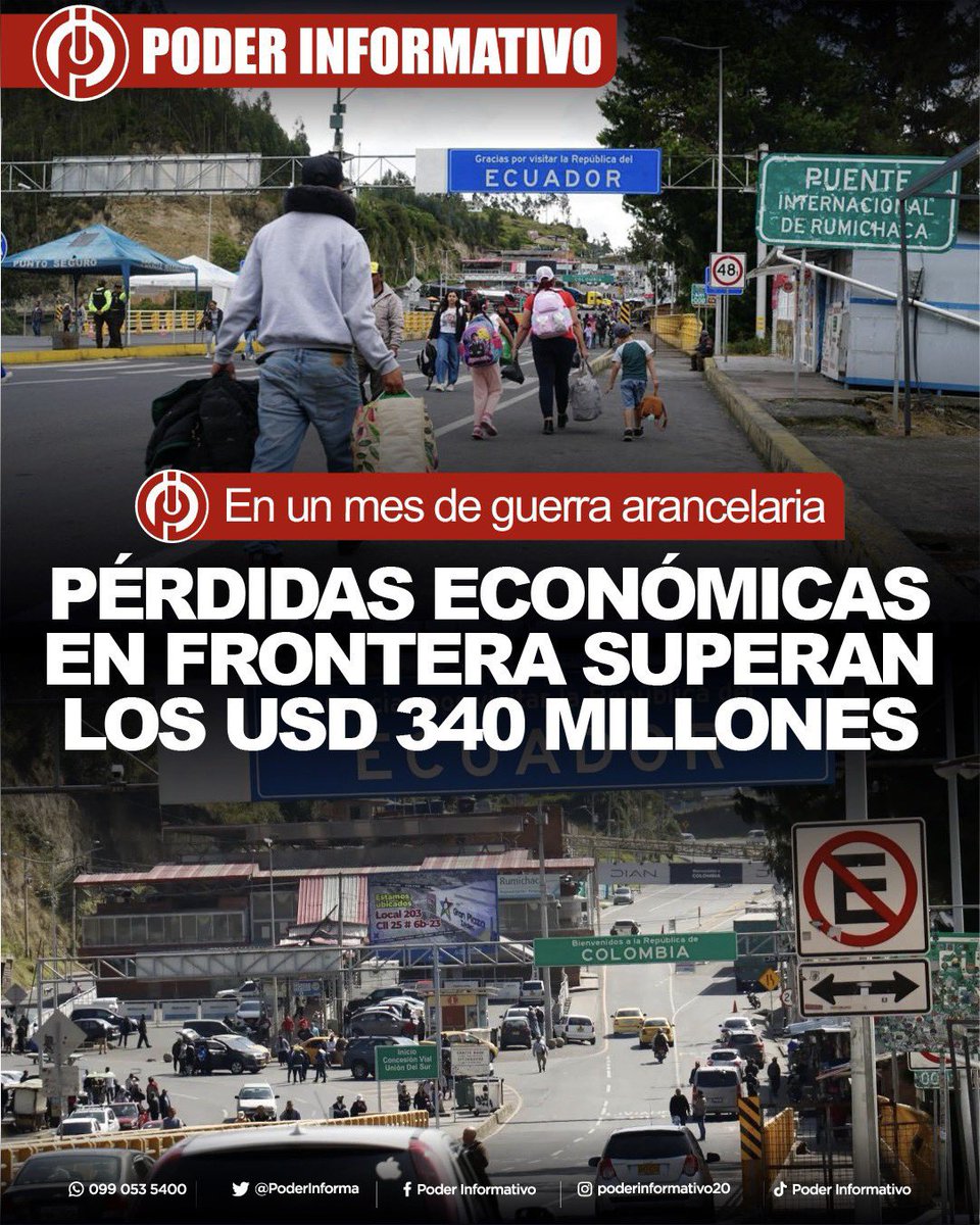 #ECONOMÍA || En un 44% cayó el comercial bilateral entre #Ecuador y #Colombia, esto después que entraron en vigencia los aranceles a las importaciones de productos entre estos países.

Más información en el link 👉🏻 m.facebook.com/story.php?stor…
