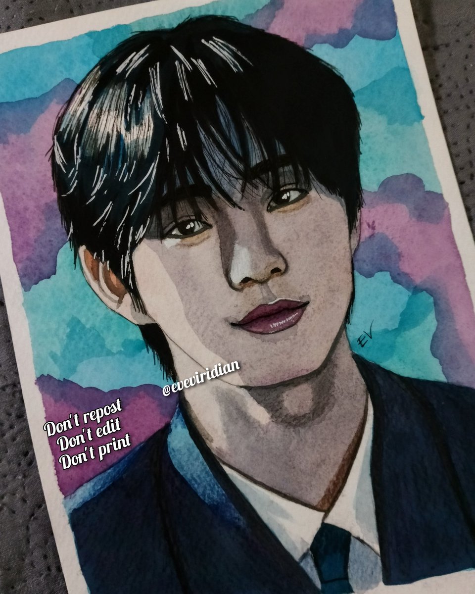 Happy birthday to Ahn Hyo Seop! 🥳🎂💙💜
Watercolour fanart on an A5 sized, 300gsm paper

#AhnHyoSeop #KPOPDEMOHUNTRES #안효섭