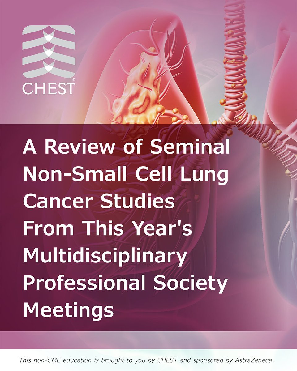 accpchest's tweet photo. In this on-demand webinar, a multidisciplinary team—including a pulmonologist, medical and radiation oncologists, and a thoracic surgeon—reviews and contextualizes practice-changing studies on non-small cell lung cancer. Watch now: https://t.co/lg4L0czGnr 

#CancerControlMonth #LungHealth