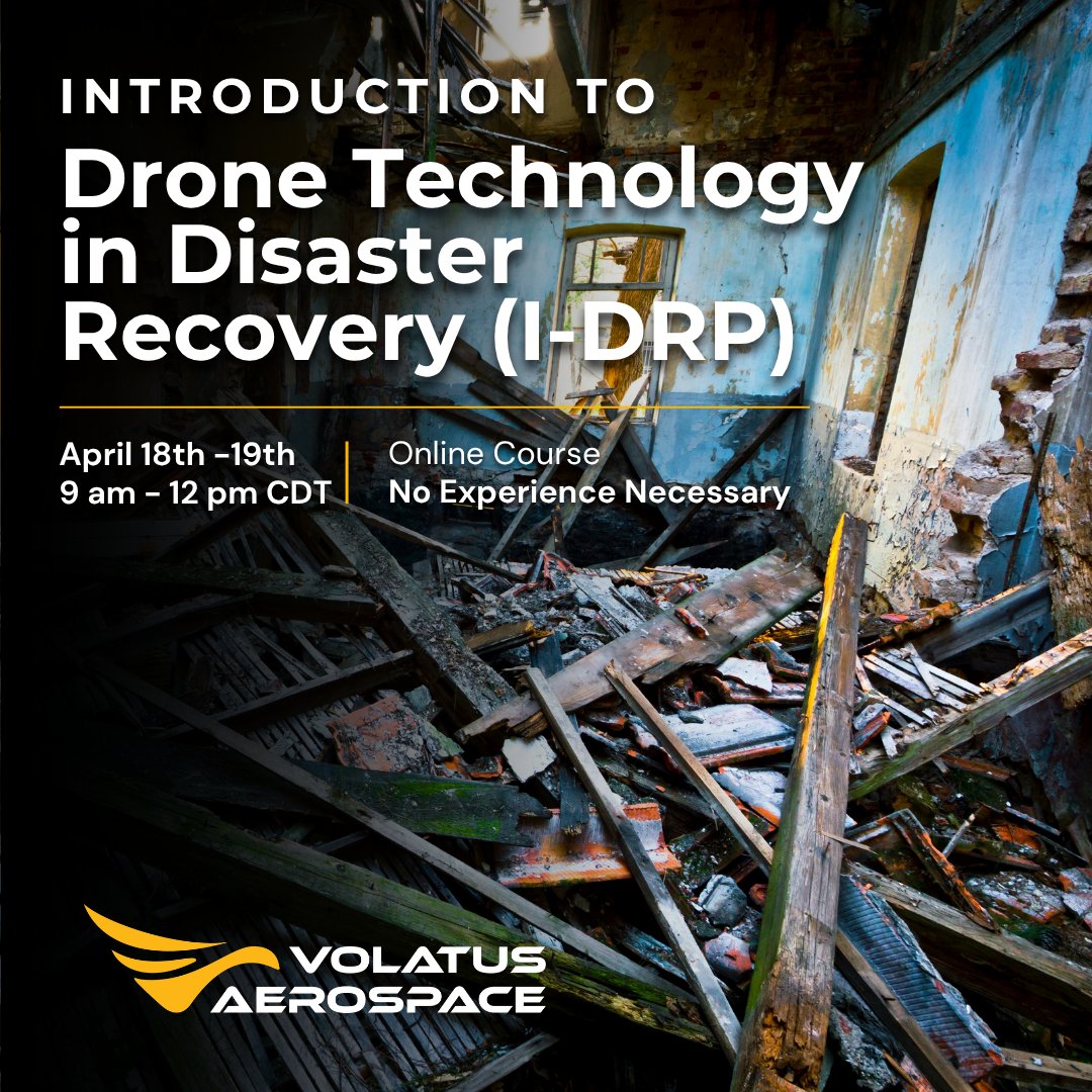 VolatusAero's tweet image. Only 2 days left to register for the Introduction to Drone Technology in Disaster Recovery (I-DRP)

Learn how drones support disaster response—from planning to real-world ops. 
Register today: utech.edu.jm/course-of-stud…

#DroneTechnology #DisasterResponse #UAV
@UTechJamaica