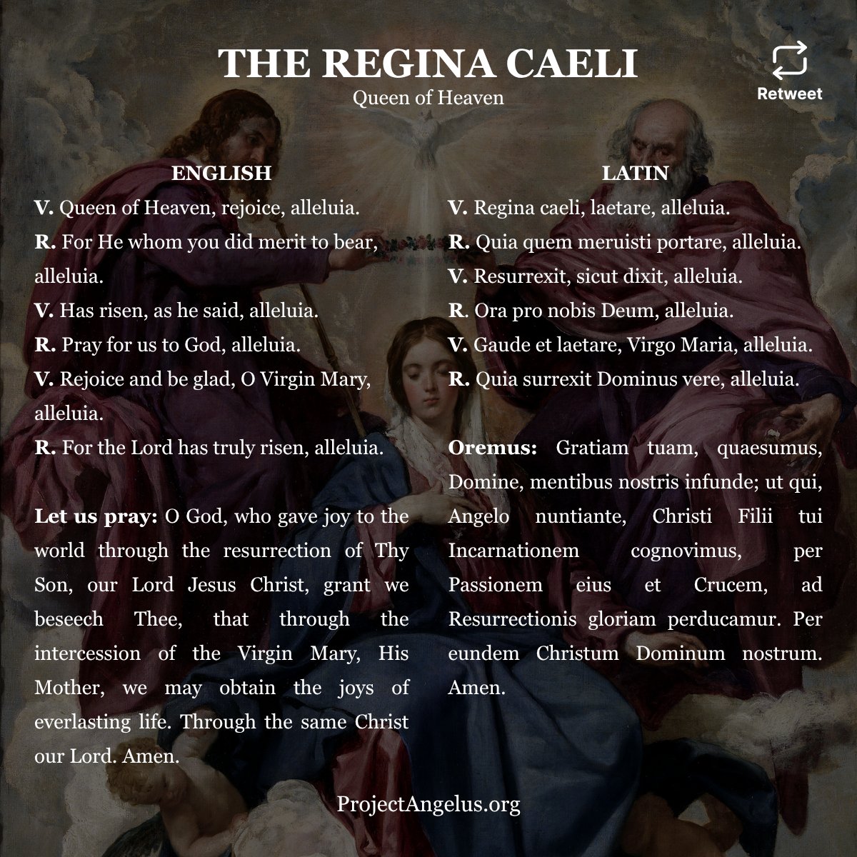 TheAngelusBell's tweet photo. Consistent prayer, like the setting sun, marks the rhythm of grace. 🌸 Recite the Regina Caeli.

🔔 ⛪ 18:00 Rome · Easter Season https://t.co/ynz0AnP49O