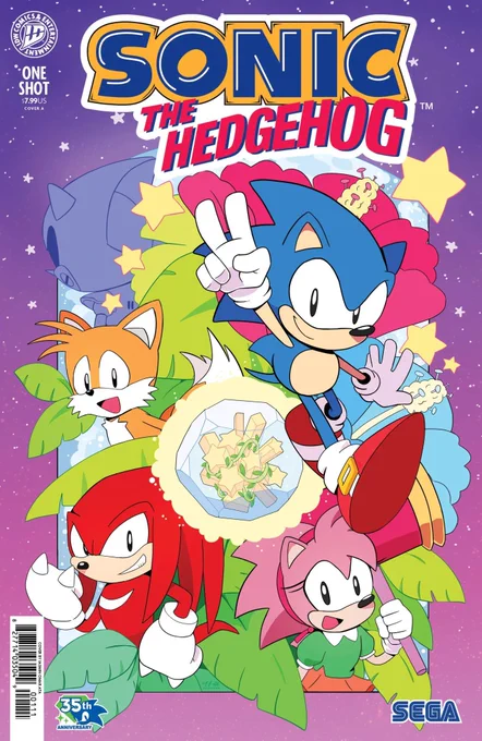 Here's #IDWSonic 35th Anniversary Special, cover A, by . #SonicNews