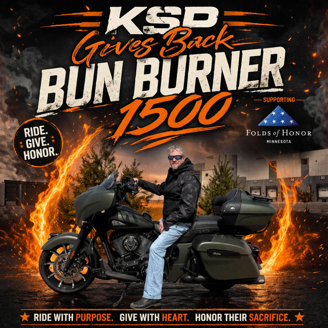 KSP3PL's tweet image. KSP Gives Back is partnering with Folds of Honor Minnesota 🇺🇸

This June, our CEO is taking on the Iron Butt Challenge:
🏍️ 1,500 miles in 36 hours
All to support military families.

Donate: tinyurl.com/z5amy8zz
 
#KSPGivesBack #FoldsofHonor #IronButtChallenge
