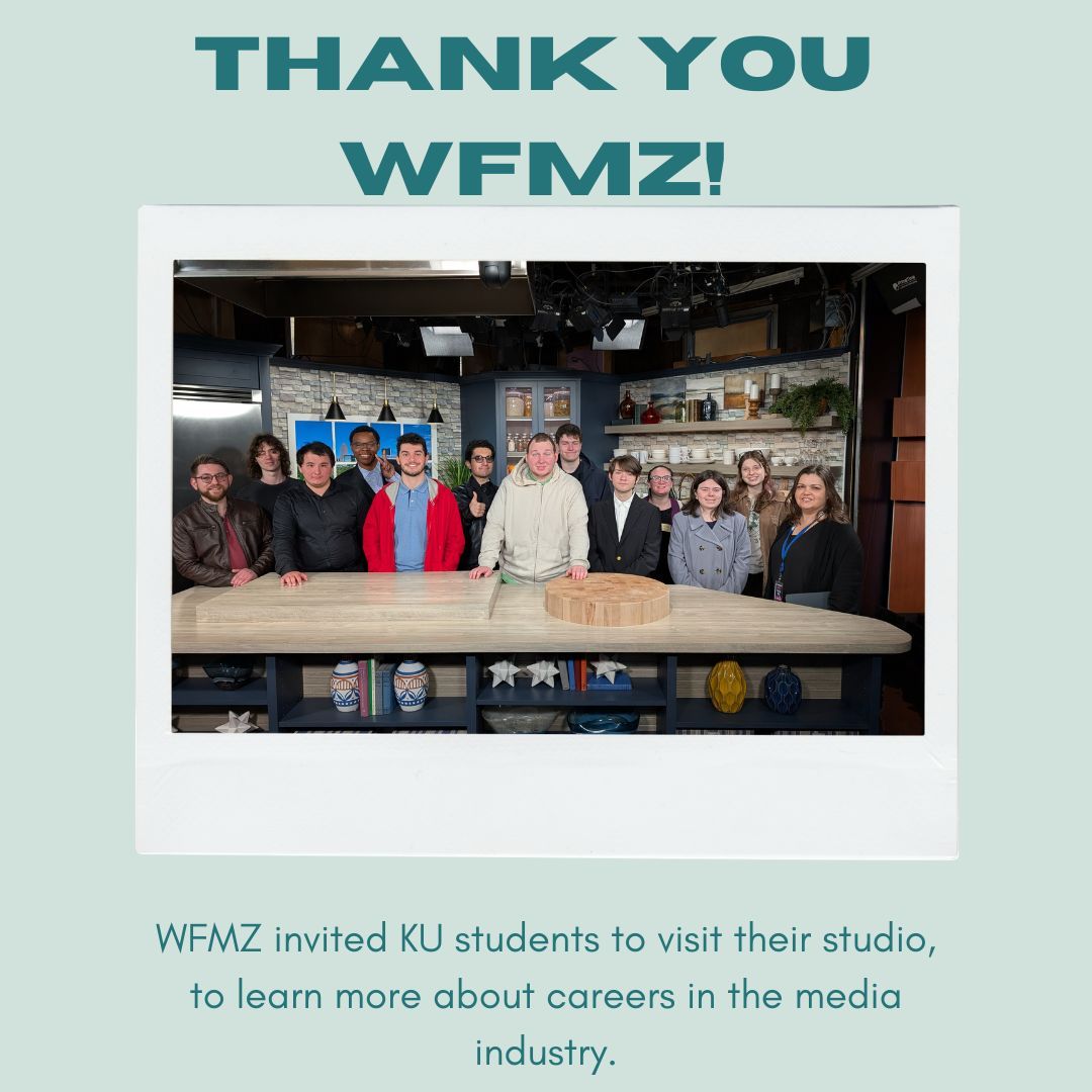 This past Friday WFMZ welcomed KU students into their offices to learn about the media production field. Thanks WFMZ! 🎙️