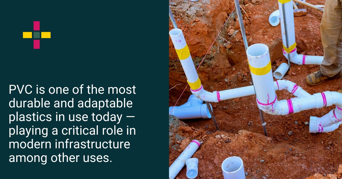 positivesofplas's tweet image. PVC (Polyvinyl chloride): Corrosion-resistant, flame-retardant, and built to last.

Used in pipes, window frames, medical equipment, and more—this versatile plastic powers infrastructure and healthcare alike.

Durable. Reliable. Essential. 🏗️💧

#PlasticsIndustry #PVC