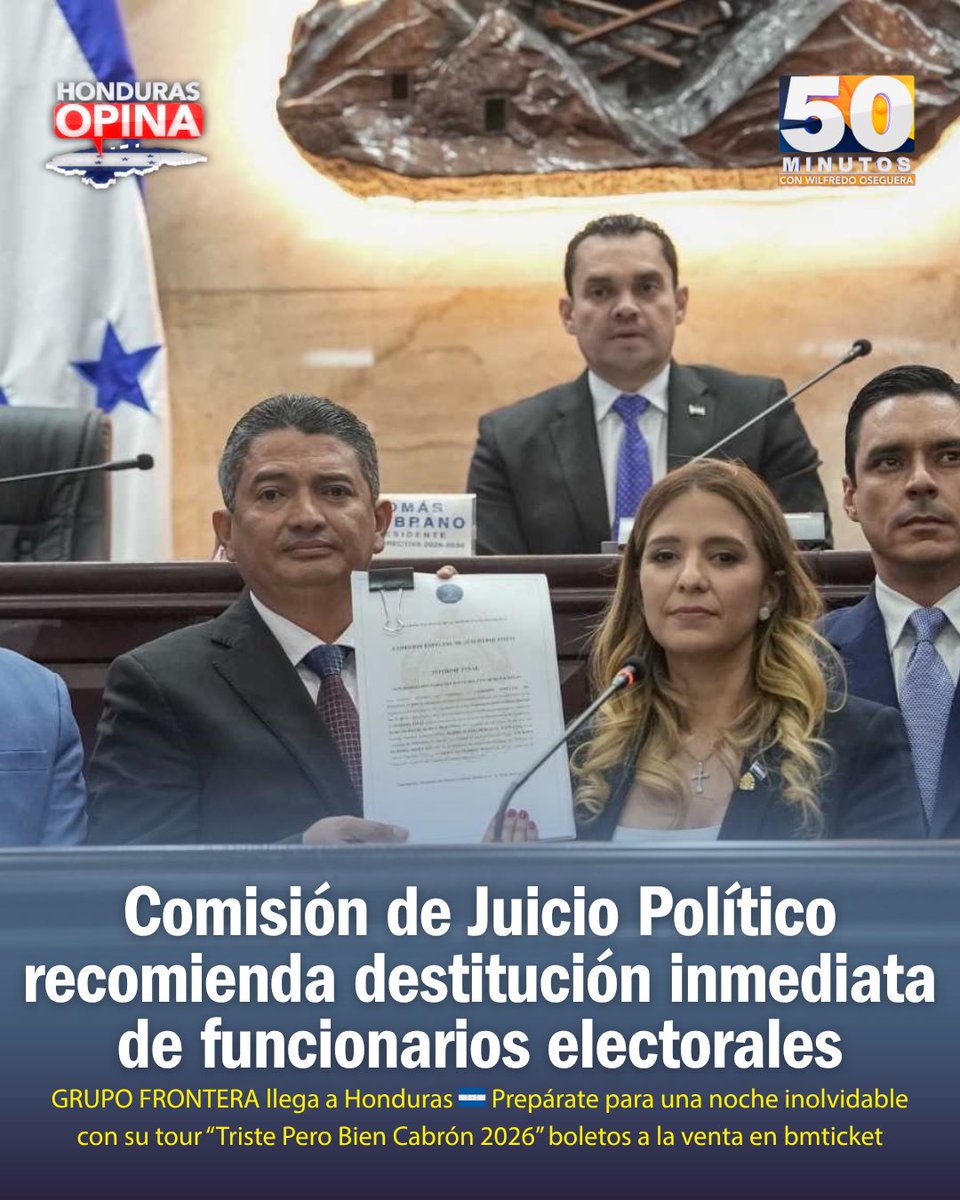 La Comisión Especial de Juicio Político, presidida por la diputada Tania Pinto, entregó al Congreso Nacional el informe final del proceso realizado a cuatro funcionarios del (CNE) y del Tribunal de Justicia Electoral (TJE), en el que recomendó destituirlos inmediatamente.