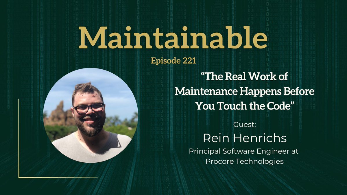 Maintainable Software Podcast tweet media