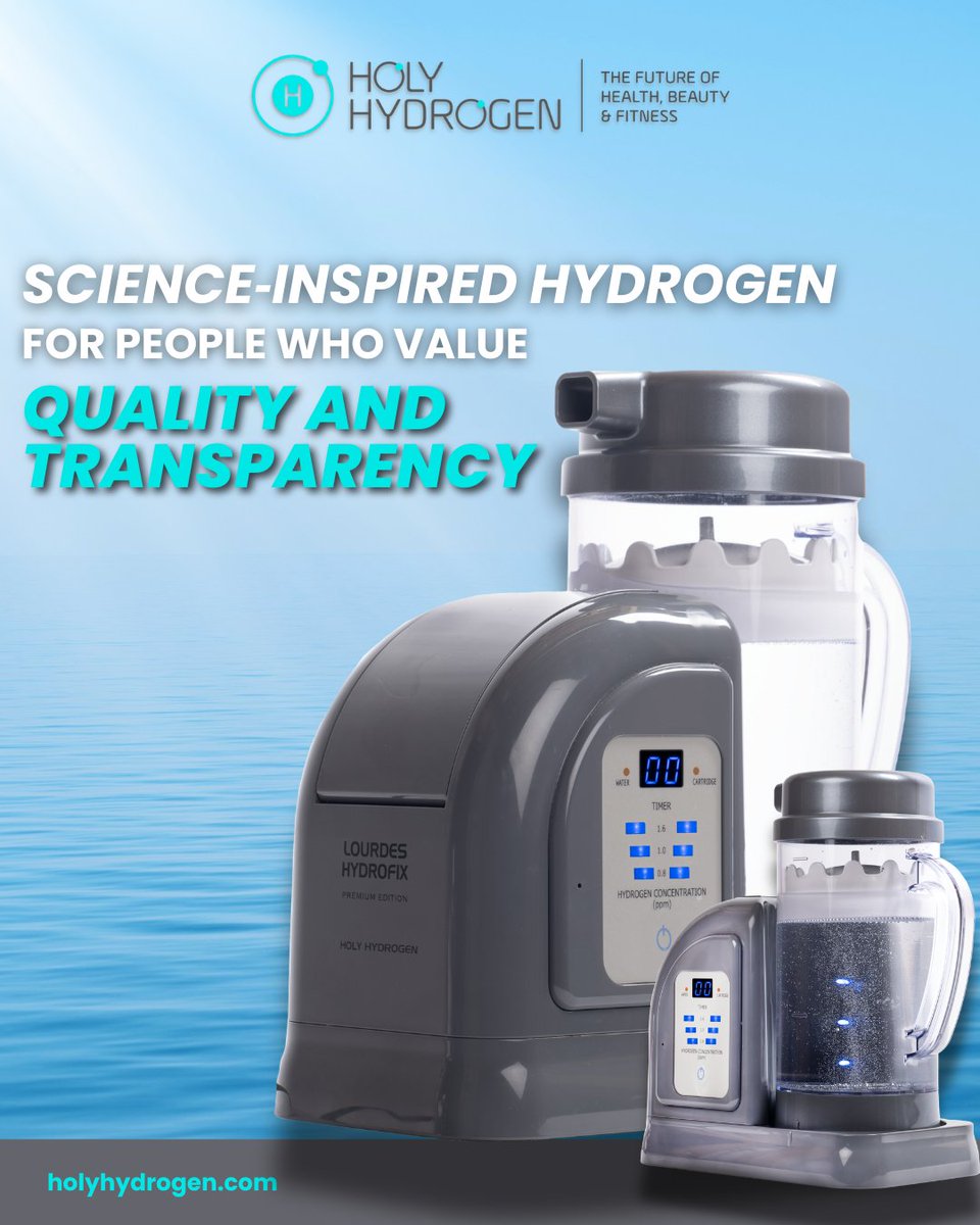 holyhydrogen1's tweet image. Science-inspired #Hydrogen for those who value quality &amp;amp; transparency. ✨ Holy Hydrogen offers premium tech for your wellness journey. Discover pure molecular hydrogen benefits! holyhydrogen.com

#HolyHydrogen #LourdesHydrofix #Wellness #QualityHealth #Biohack