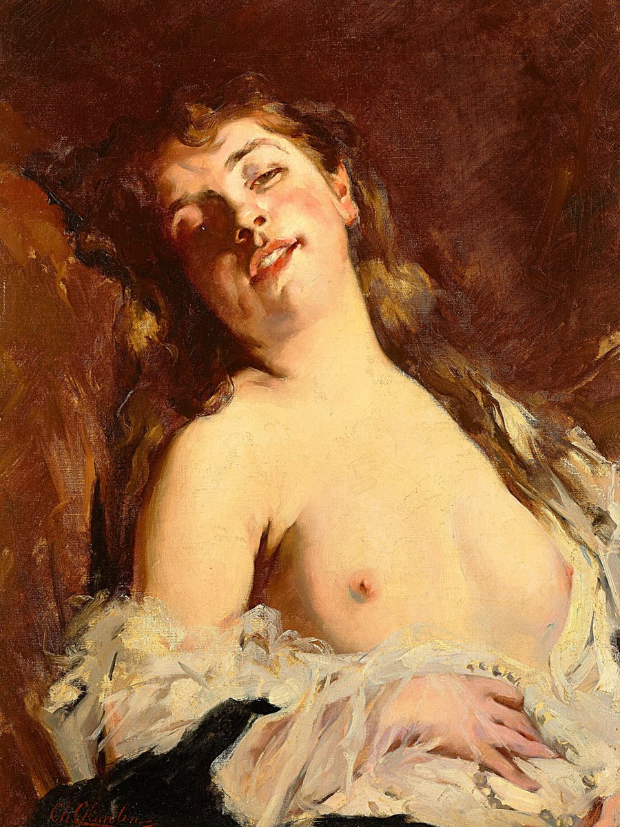 "Rêverie" 
By Charles Chaplin. (1825-1891) 🖌️🌹
French academic painter.