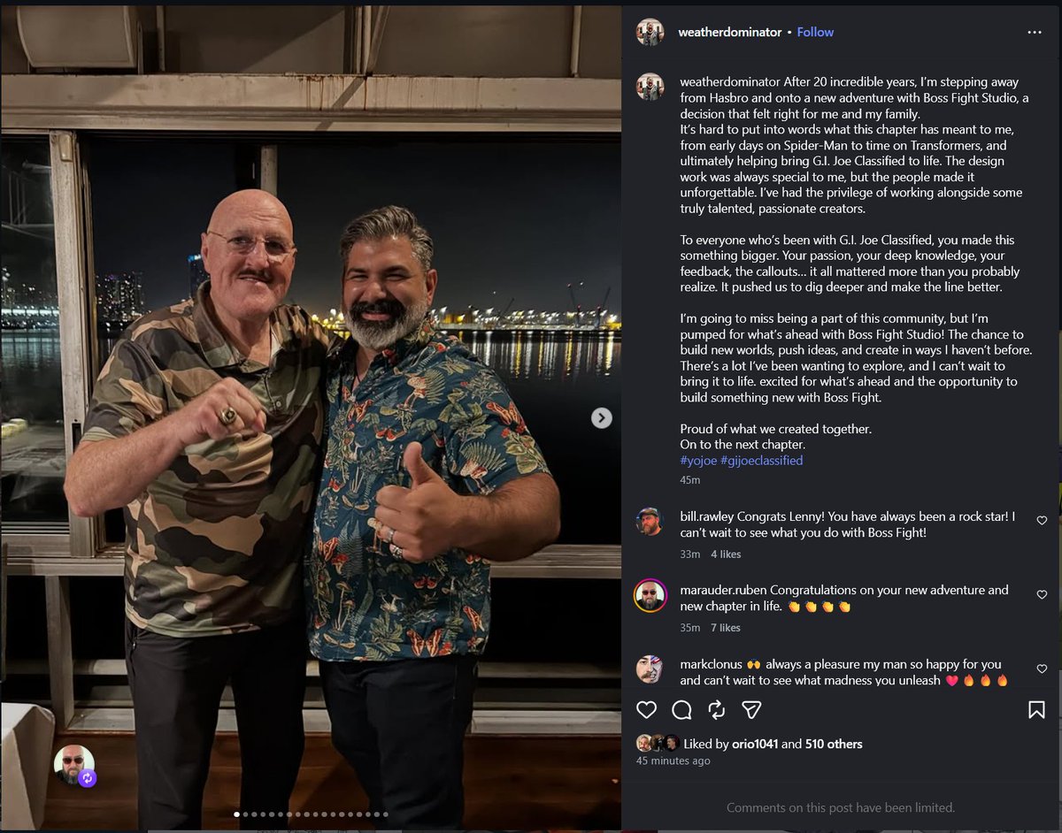 HISSTANK's tweet image. Lenny Panzica G.I. Joe Classified Designer Leaving Hasbro news.hisstank.com/2026/04/16/len… #gijoe #hisstank