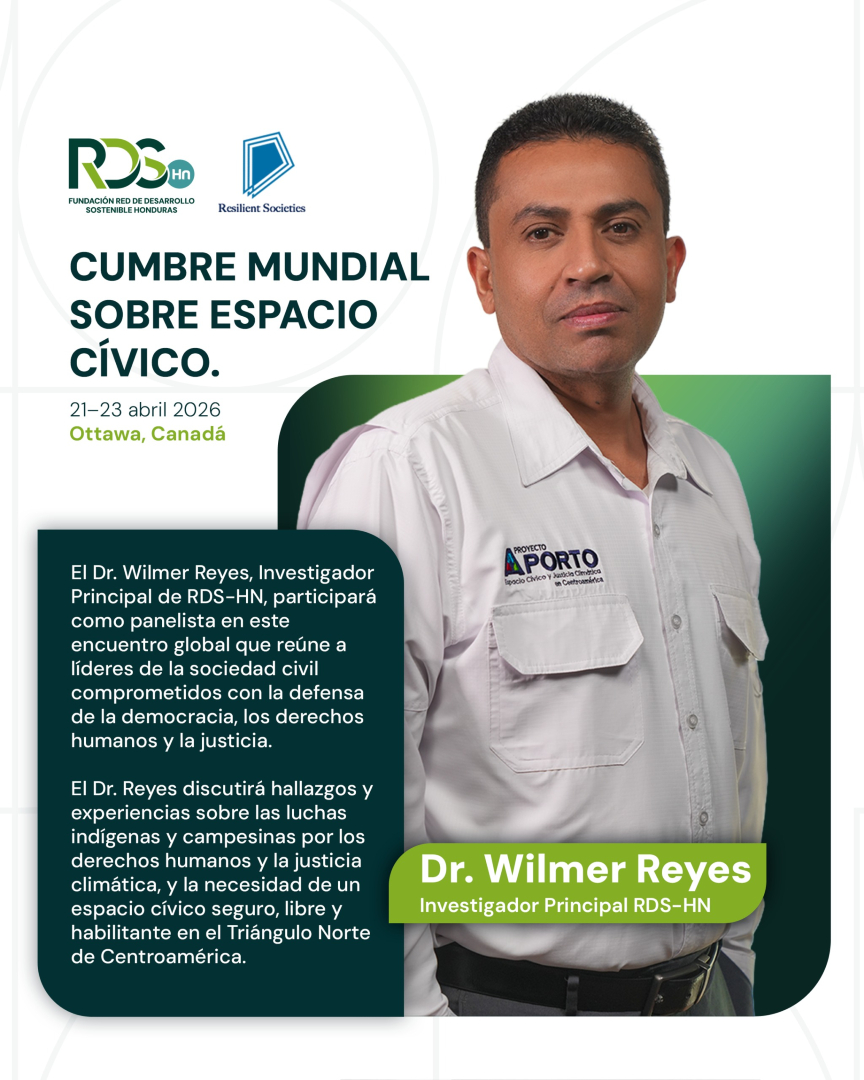 RDSHonduras's tweet photo. RDS-Honduras participará en la Cumbre Mundial sobre Espacio Cívico (21-23 abril, Ottawa). El Dr. Wilmer Reyes será panelista sobre derechos humanos y justicia climática 🌎✨

#RDSHonduras #EspacioCívico #DerechosHumanos #JusticiaClimática https://t.co/YjEbCEbc9E