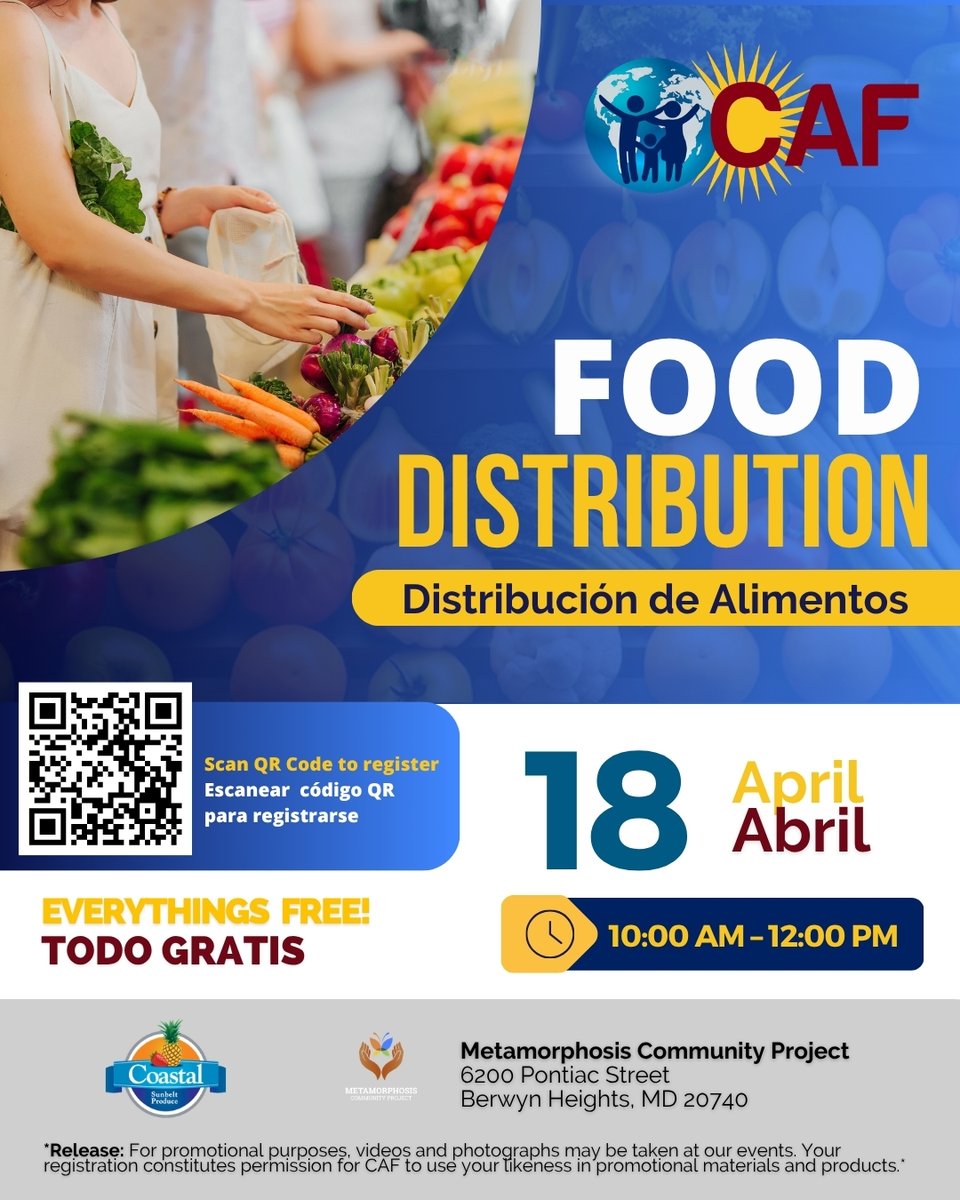 MyCafOrg's tweet image. 🍎 In Maryland &amp;amp; Virginia? Join us this week for fresh, nutritious food! CAF and faith-based partners are here for you.

👉 Register: caf.mycaf.org/events/

#Community #FoodAssistance #CAF
