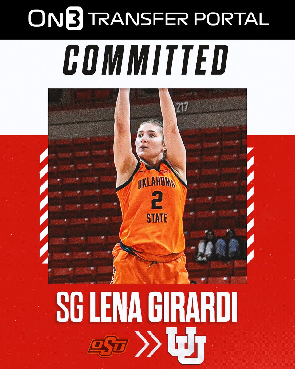 BREAKING: Oklahoma State transfer guard Lena Girardi has committed to Utah, <a href="/TaliaGoodmanWBB/">Talia Goodman</a> reports.

Lena is the daughter of former MLB player and manager Joe Girardi and shot 39.8% from three-point range this past season.

on3.com/her/news/oklah…