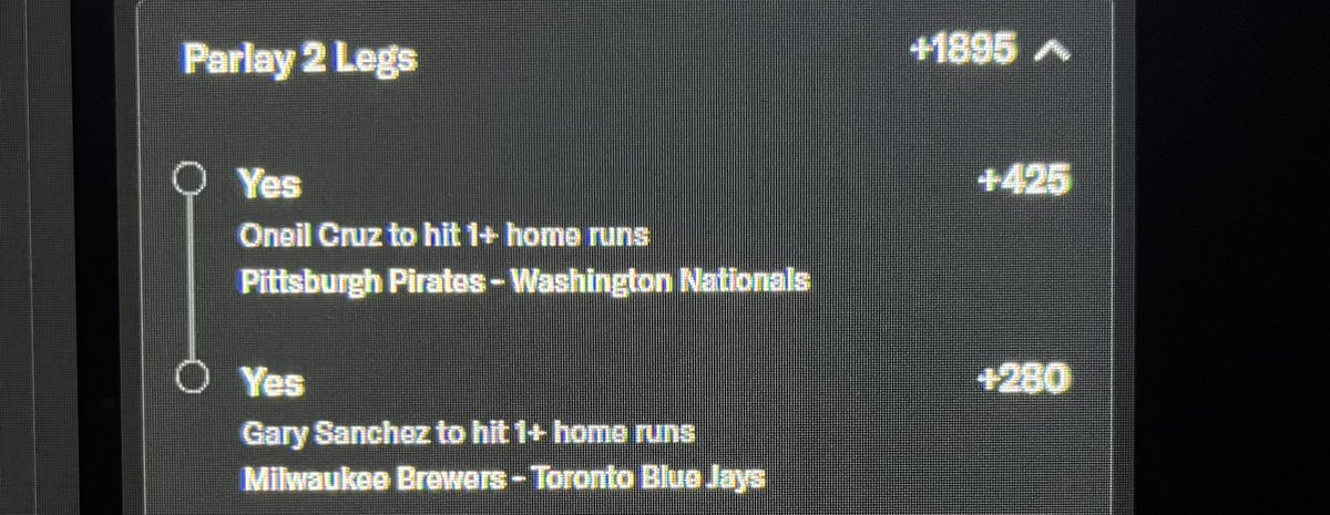 WellDamnBets's tweet photo. &amp; we back 🔥🔥🔥 #Homeruns #Gambling𝕏 #Parlays #MLB @FDSportsbook @BetMGM @DKSportsbook https://t.co/mnCMTT6QeA