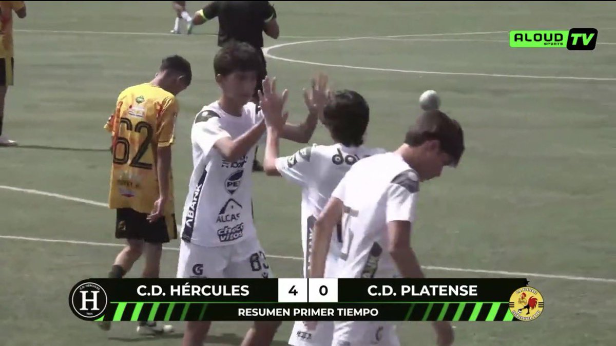 #Sub17 

Primer tiempo. ⏱️ 

💪🏼C.D. HÉRCULES 4️⃣-0️⃣ C.D. PLATENSE 🐓 
📺Ver aquí: shorturl.at/HaiKb

🟢AloudSports