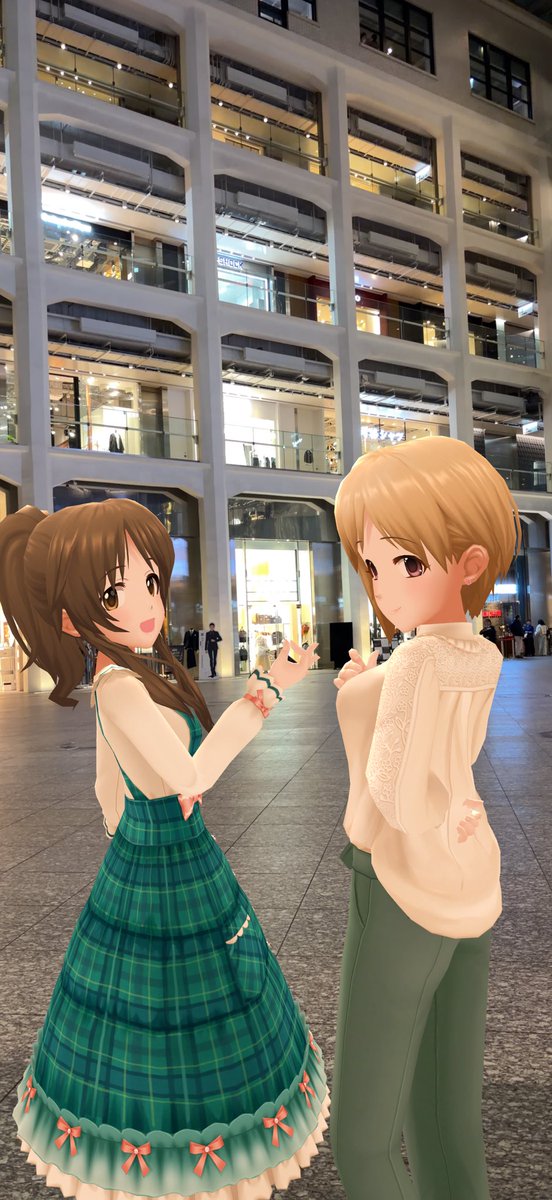 🏬KITTE丸の内とカジュアルFlowery🌼

#デレステAR #デレスポAR #高森藍子 #相葉夕美 #Flowery #高森藍子のスクラップブック