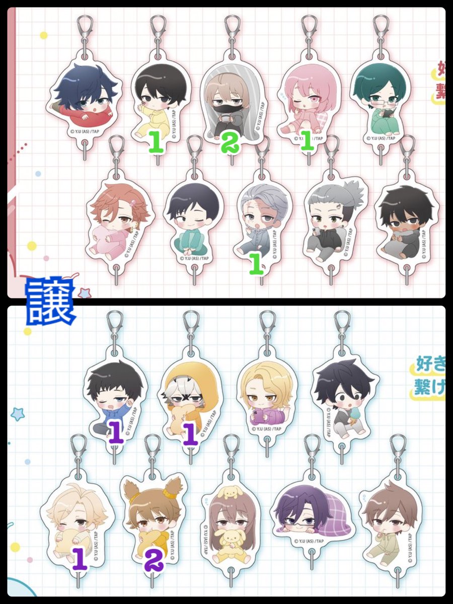 hero_dyn's tweet photo. 【交換】桃源暗鬼 ねむねむ チャーム くじ コレクション

譲：画像①
無陀野 皇后崎 屏風ヶ浦 桃屋五月雨
矢颪碇 手術岾ロクロ 桃宮唾切 桃草蓬 

求：画像②

※無陀野は並木度とのみ

郵送交換
お気軽にお声掛けお願い致します🙇‍♂️ https://t.co/KMfPDAf1Sw