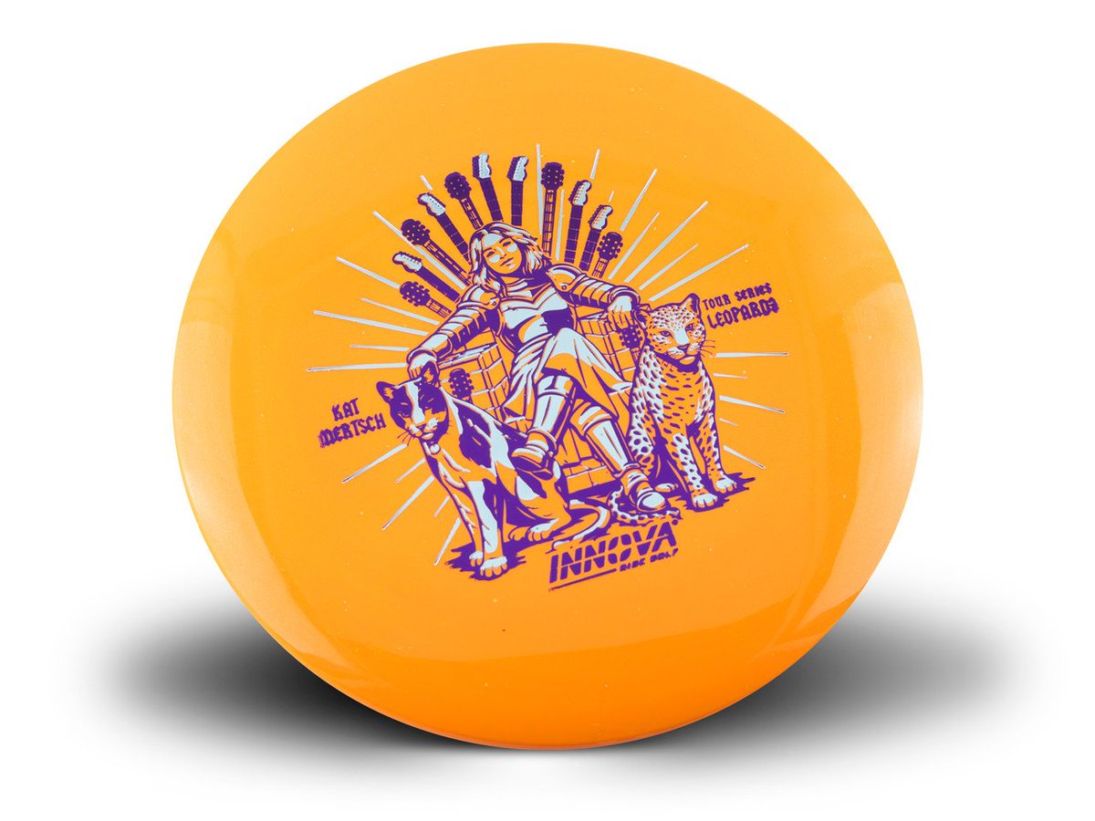 InnovaProShop's tweet image. As the first ever Metal Flake Star Leopard3, Kat Mertsch's 2026 Tour Series pick is a fitting debut. The Metal Flake Star plastic brings a little extra sparkle to the fairway, with a premium grip and the trusty, controllable flight you love.🐆

dis.cr/3Q9jyF2

#discgolf