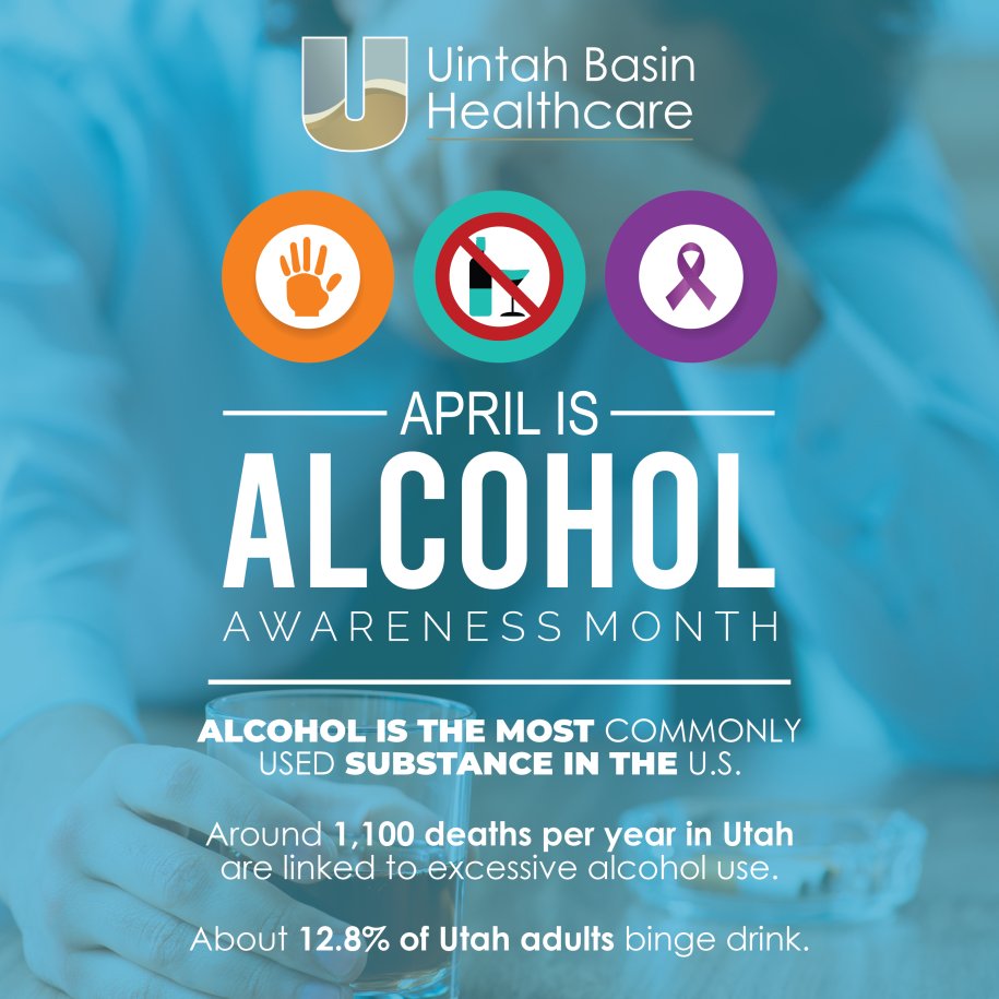 ubhealthcare's tweet photo. April is designated as Alcohol Awareness Month. Alcohol is the most widely used substance in the U.S., and about 12.8% of adults engage in binge drinking. It's important to be aware of the risks and to drink responsibly. https://t.co/uYke86feRg