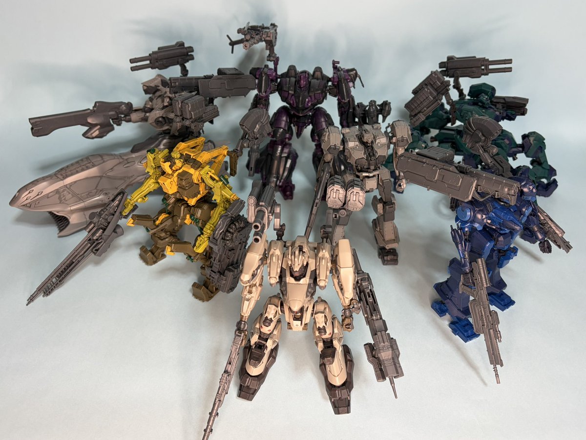kurageice's tweet photo. バンダイのAC6シリーズもだいぶ数が増えてきました。
スティールヘイズ？ブキヤ製すら残ってなかったよ…

#30MM
#AC6 https://t.co/M87g04QvgM