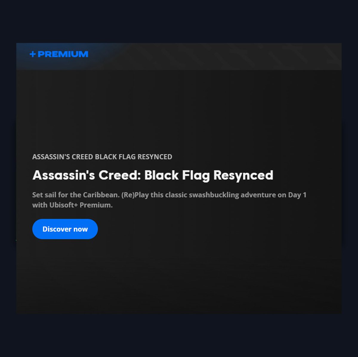 Assassin's Creed Black Flag Resynced reportedly spotted on Ubisoft PC app

Official reveal expected soon.