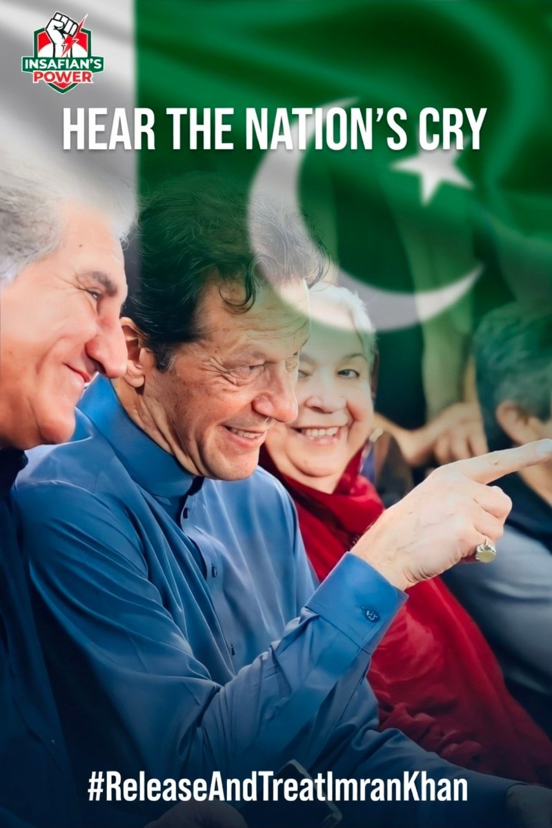 The nation is crying for justice for its leader... 🚨🚨🚨
#ReleaseAndTreatImranKhan
<a href="/TeamiPians/">Team Insafians 𝗣𝗼𝘄𝗲𝗿</a>
