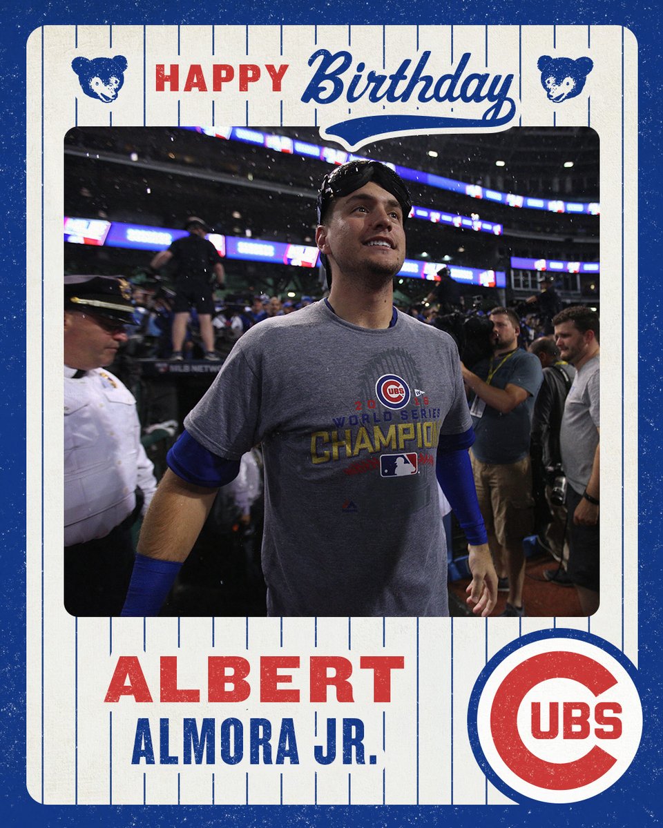 Cubs's tweet image. It's a 2016 World Series Champion's birthday today. 🥳