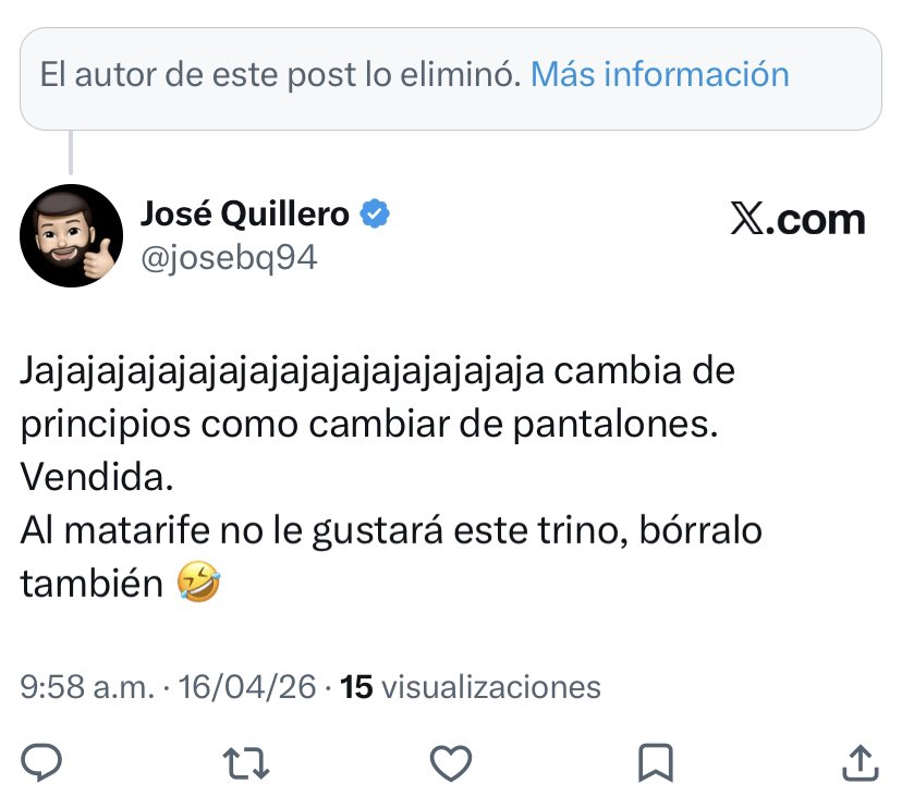 José Quillero tweet media