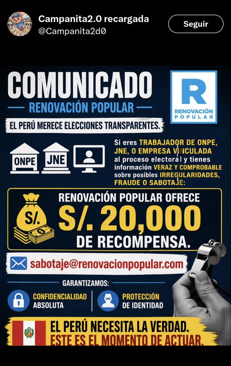 SI TIENES INFORMACIÓN ENVÍALA