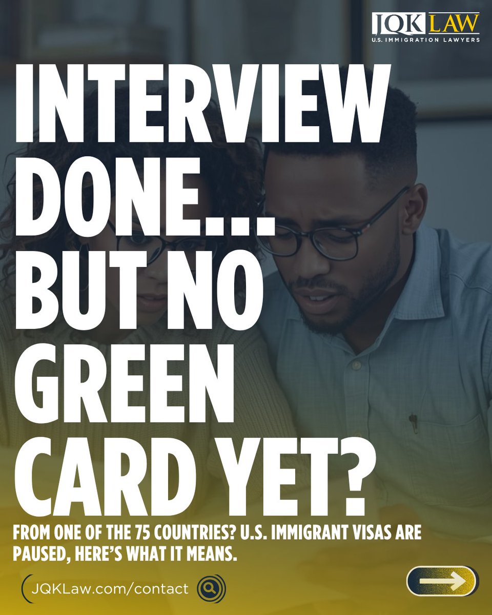 JQKLawFirm's tweet image. One missing letter = +6 months on a K-1 visa 

They forgot the Intent to Marry letter, got an RFE, and 18 months total instead of 12.

Small mistake. Big delay.

Read the full carousel post here: instagram.com/jqklawfirm
#k1visa #fiancevisa #uscis #i129f #immigrationlaw #jqklaw