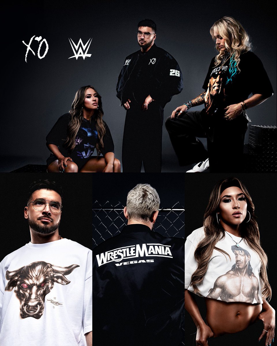 WWEShop's tweet image. Just dropped! WWE x XO for WrestleMania 42 collection is now available at #WWESHOP #WWE 🛒: bit.ly/41BDC5j