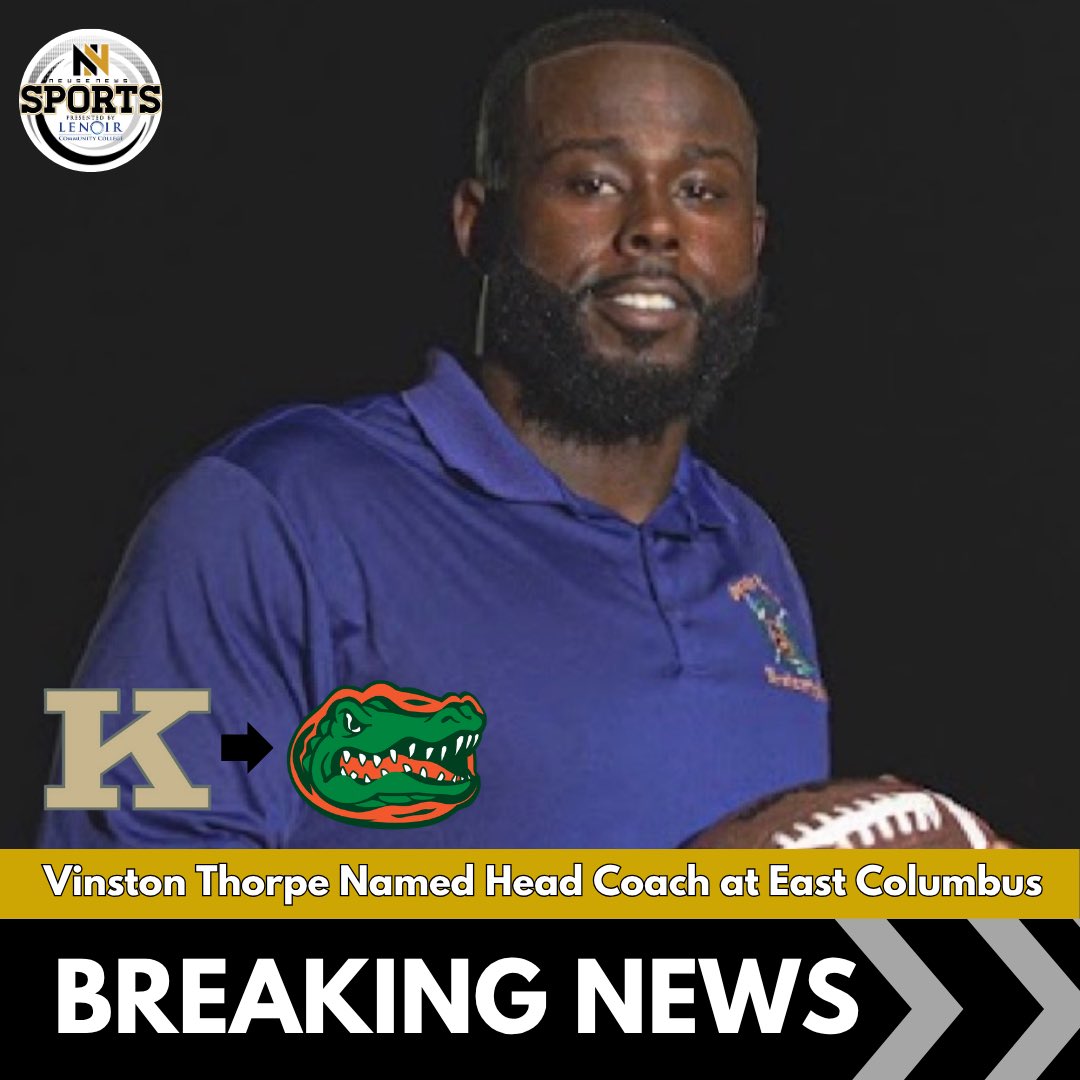 BREAKING: Kinston offensive coordinator Vinston Thorpe named Head Football Coach at East Columbus 
<a href="/NCPreps/">Deana King</a>