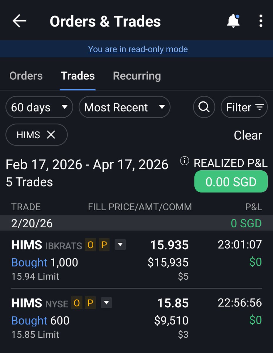 $HIMS
We know how to take advantage when the market offers. We doubled our position at around $15. If you were a seller here, the market is not for you!