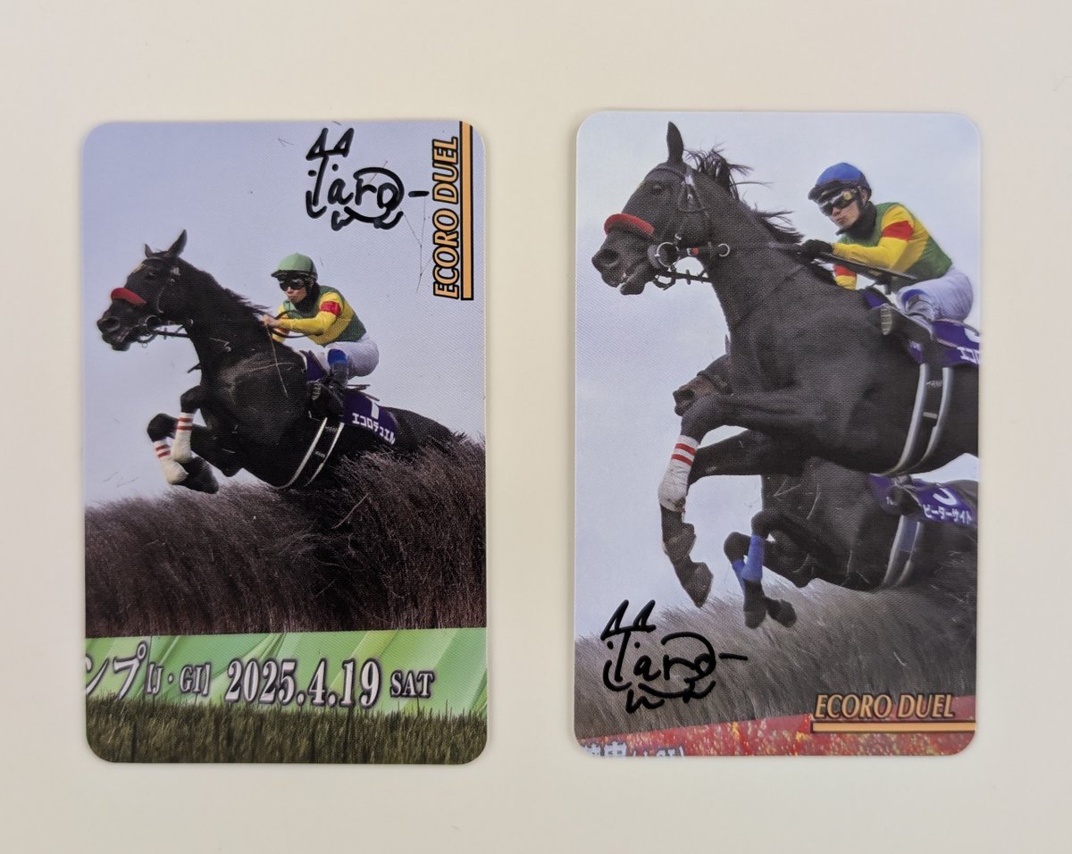 62弾直筆サインカード情報✨ 明日の中山グランドジャンプに出走を予定