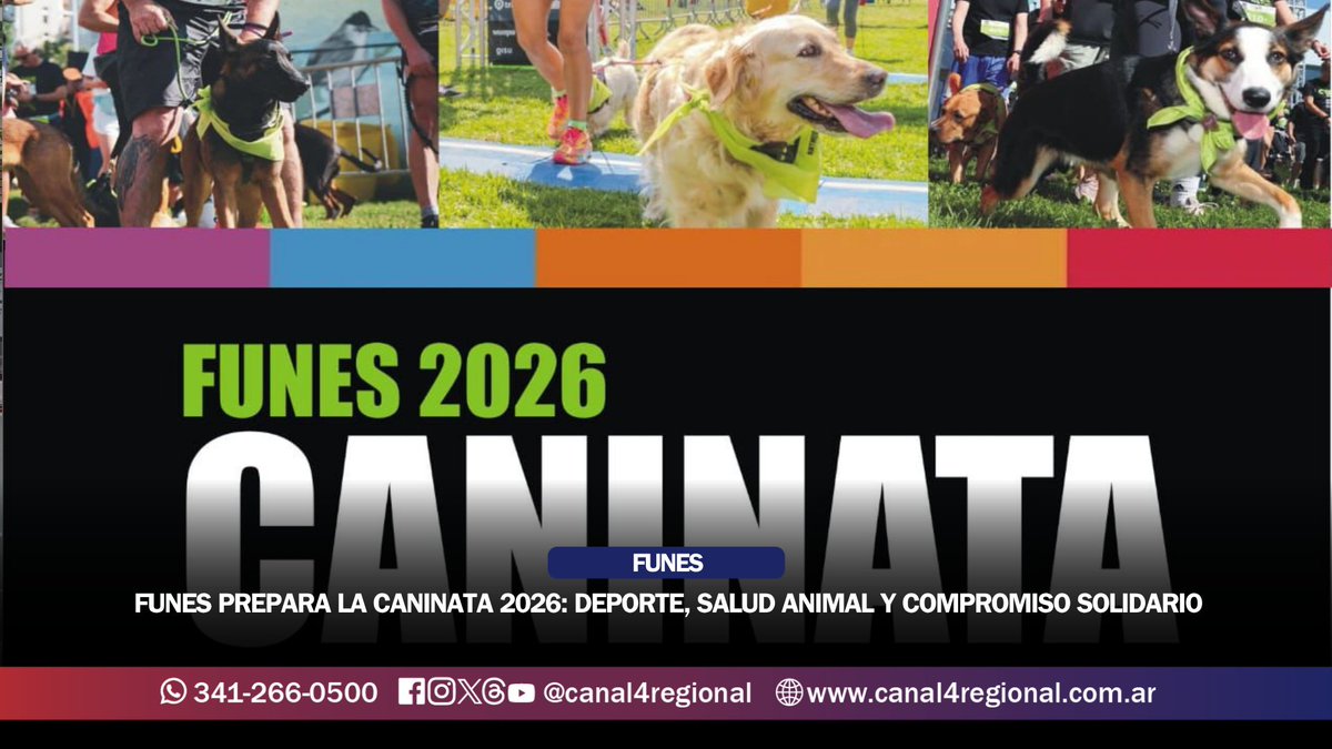 🐶🏃‍♂️ ¡TODOS A LA CANINATA FUNES 2026! 🐾✨

Hablamos con Ignacio Leishner sobre este gran evento mascotero que se viene el sábado 18 de abril. ¡Sumate con tu mejor amigo! 🙌🇦🇷

📺 CANAL 4 REGIONAL
💻 canal4regional.com.ar
📲 RS: <a href="/canal4regional/">CANAL 4 REGIONAL</a>