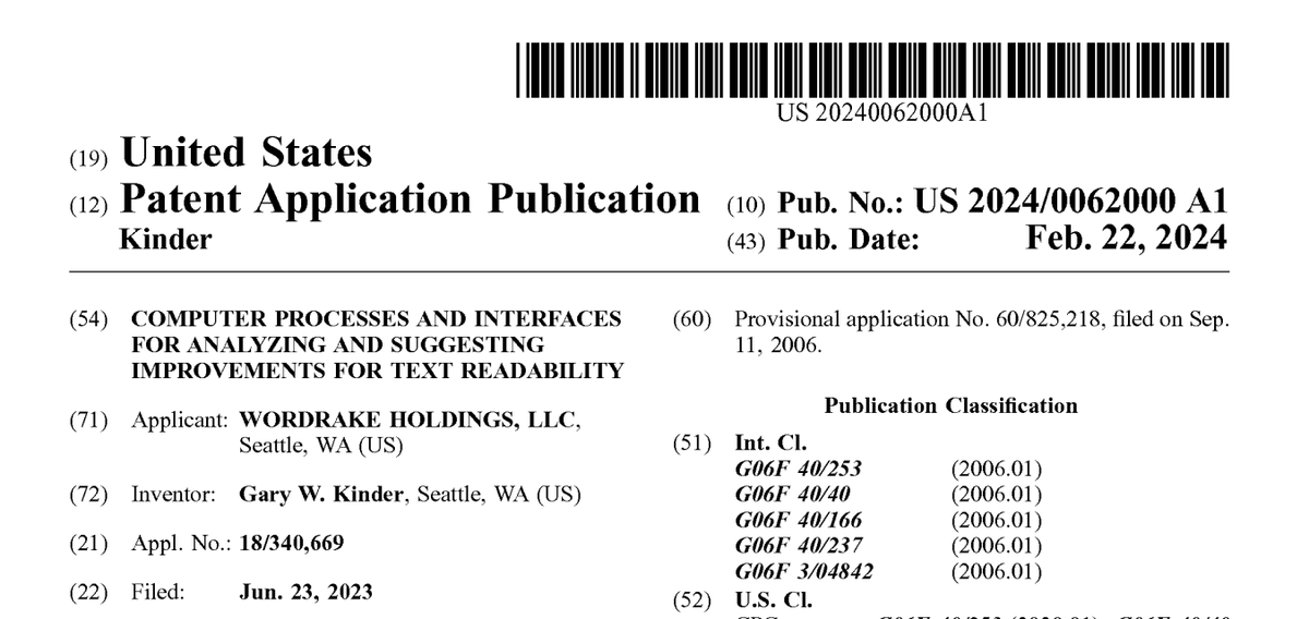 legalwritingpro's tweet photo. We were just awarded another patent (our 18th, I think?) thanks to our acquisition of @WordRake 

#legaltech https://t.co/BxHee1WgFX