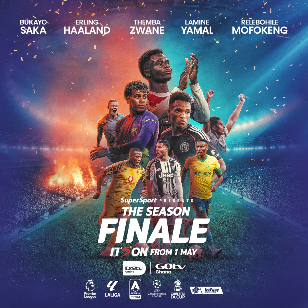 GOtv_Ghana's tweet image. The season finale is here and only the best will rise.
From the #UCL to the #PremierLeague, #LaLiga and #FACup… it’s all to play for!
Who’s lifting silverware and who’s falling short? 👀 👇

📲 Don’t get left out, download the MyGOtv App or dial *759#, subscribe now and catch it