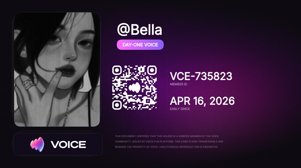 its0xBella's tweet image. Just got my @Voicehavefun membership card!

Member ID: VCE-735823

#Voice #VoiceFun #VoiceCommunity