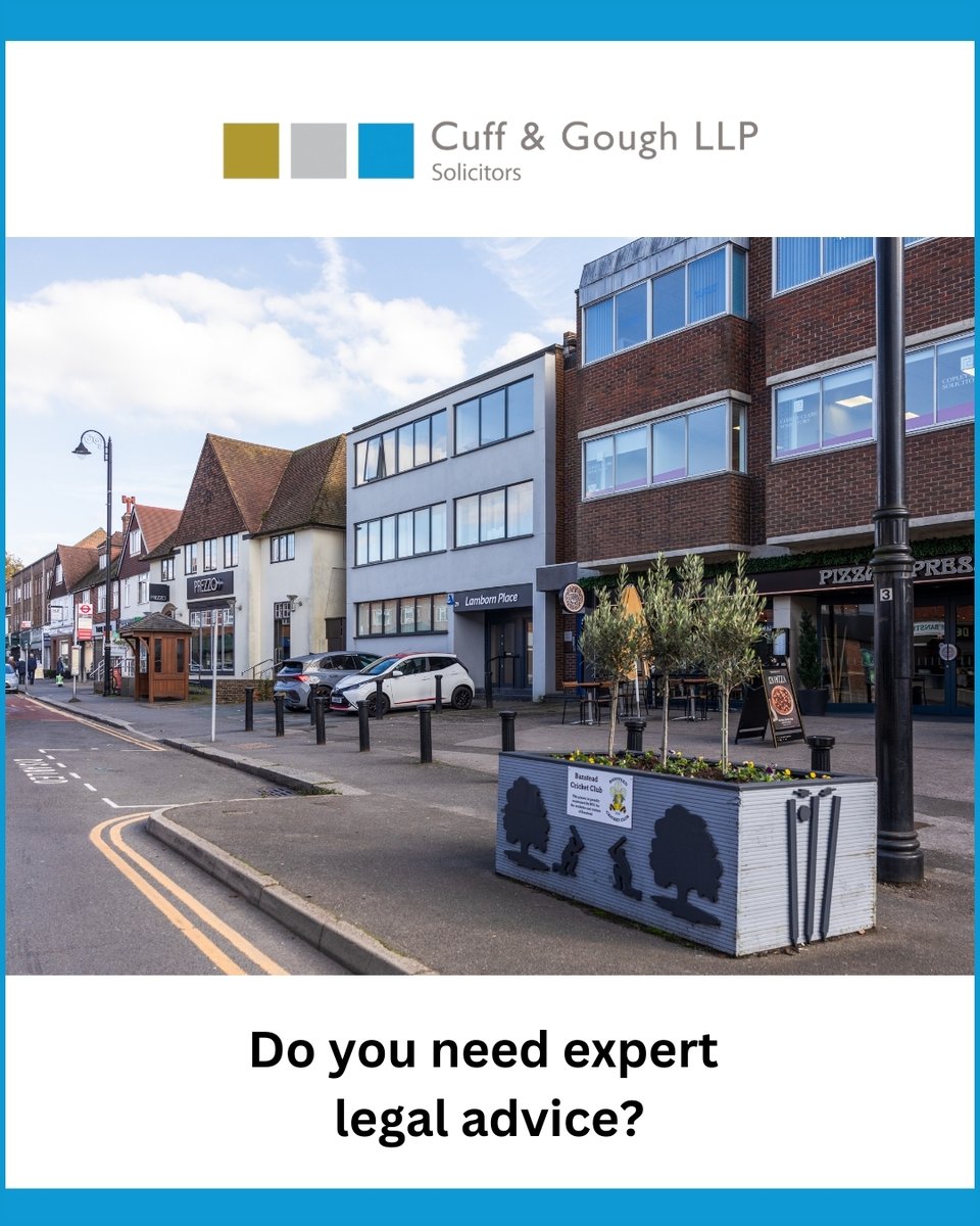 thebestofepsom's tweet image. There is no need to feel daunted or worried about speaking to a #solicitor @cuffandgoughLLP are a friendly and approachable team that will put you at ease from your very first call. Contact them today: cuffandgough.com