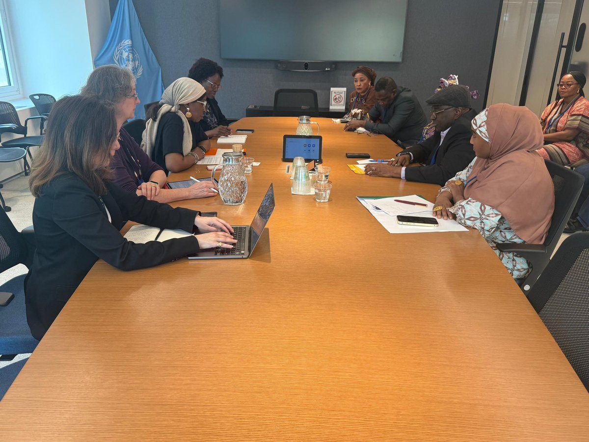 natpopcom's tweet photo. The NPC Chairman, Dr. Aminu Yusuf, on Wednesday 15th April 2026, paid a courtesy visit to the Executive Director of @UNFPA, Ms. Diene Keita, at her office in New York, USA on Wednesday, 15 April, 2026. https://t.co/guWM9YOcKT